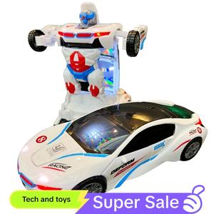 Automatic Deformation Robot Remote Control Car Toy, 1 Count Transform Car Toy, Automatic Universal Avoid Obstacles Car Toy with Lights and Music, Birthday Gift, Toys for Boys, Remote Controlled Car, Rc Stunt Car