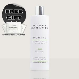Rose & Caramel Purity Bathe Away Self Tan Removing Bubble Bath (500ML)