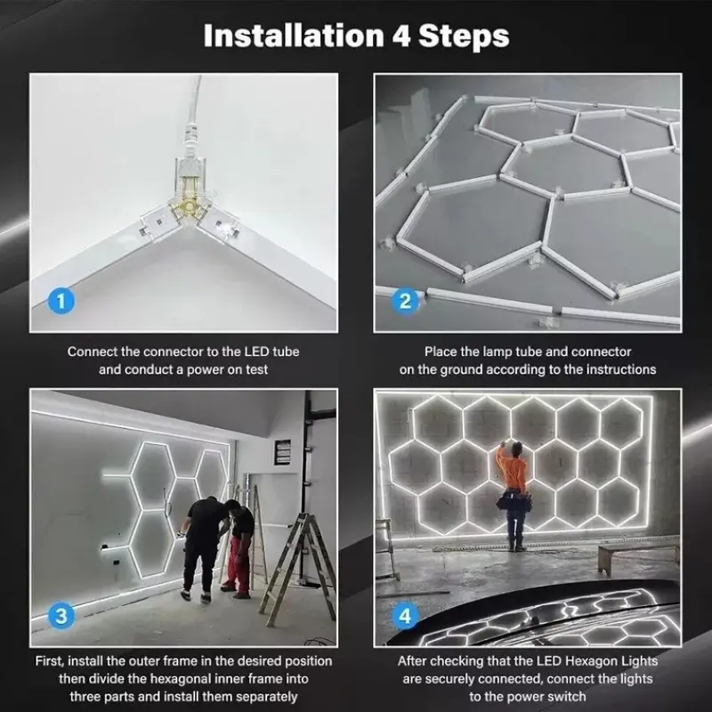Honeycomb UK 5/8/14 Hexagon LED Garage Workshop Retail Light 5