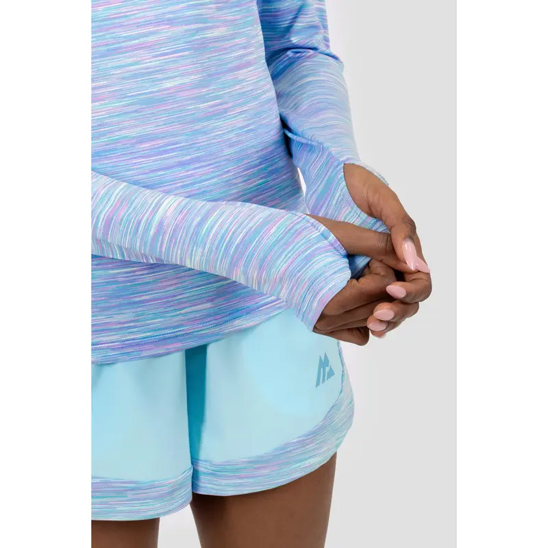Montirex Women's Trail 1/4 Zip - Blue/Purple/White 5
