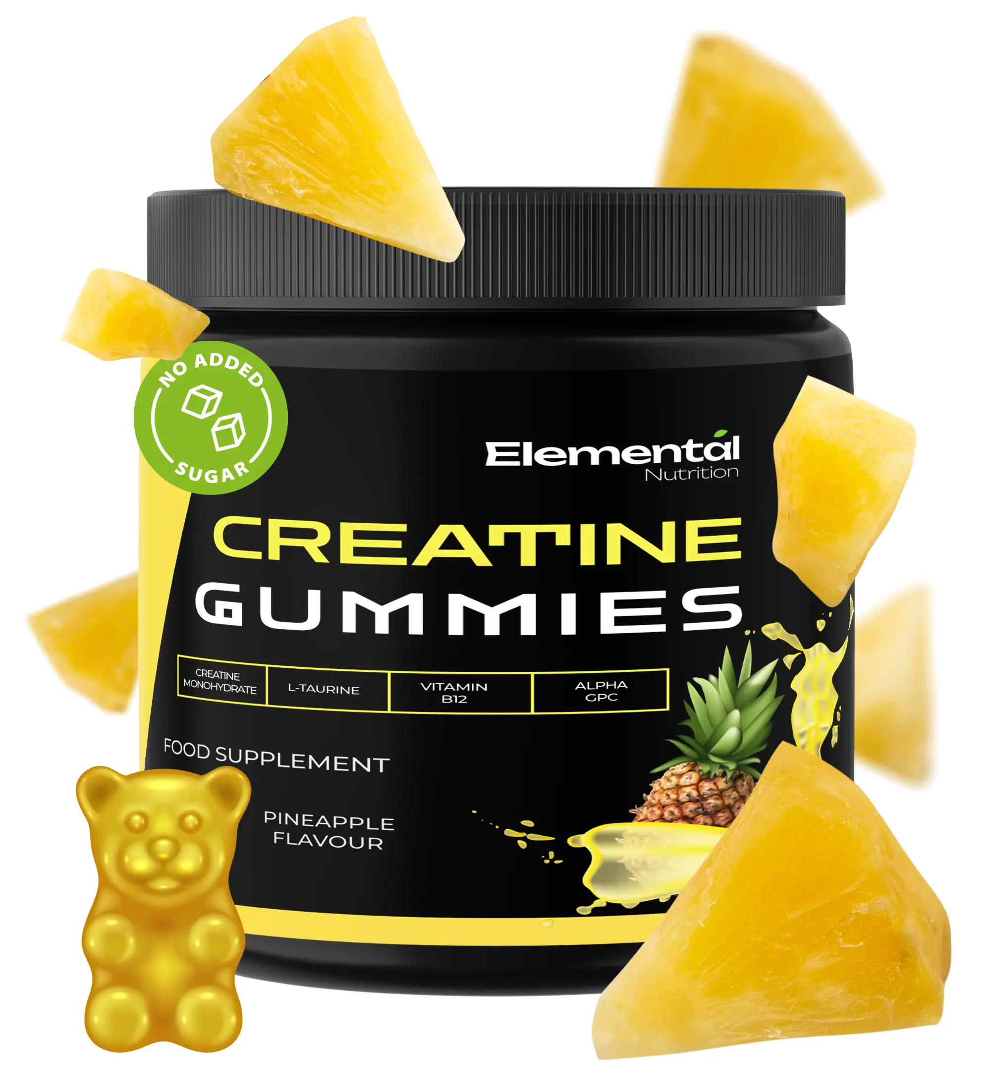Elemental Creatine Pineapple Gummies, 120ct - Muscle Boost