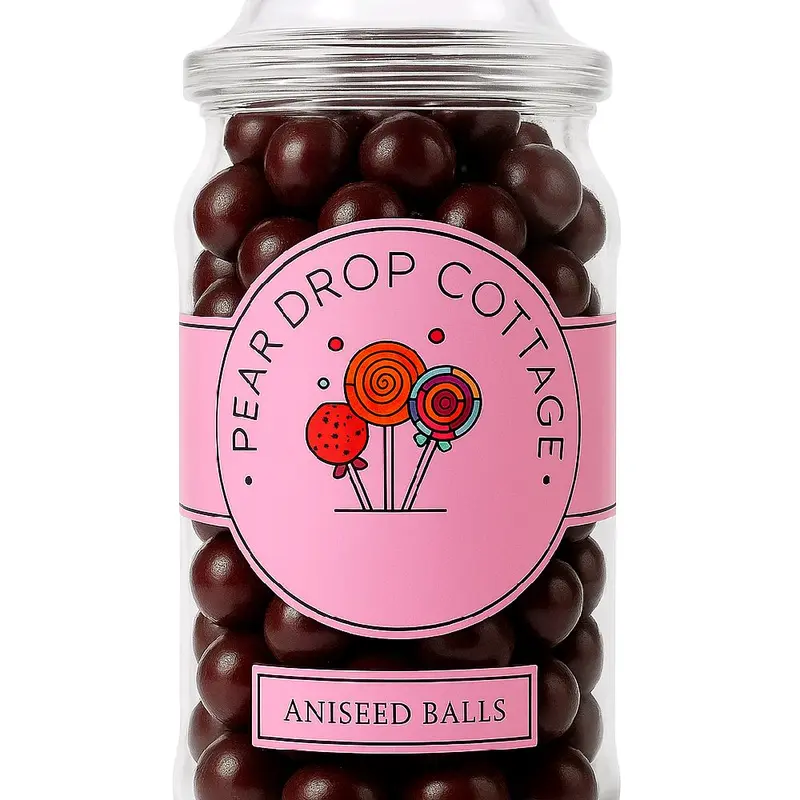 Pear Drop Cottage Original Aniseed Balls Retro Boiled Gift Jar, Classic Sweets, Traditional Aniseed flavoured candy. Xmas gift, stocking filler.Original Aniseed Balls Retro Boiled Gift Jar, Classic Sweets, Traditional Aniseed flavoured candy. ideal gift 0