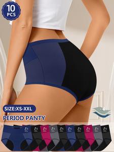 【Period Panty】women's High Waist Tummy Control & Breathable Nylon Briefs, Regular Fit Breathable Comfortable Knicker for Daily Wear, Women's Underwear for All Seasons, Collection, Womenswear