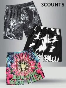 Men's Regular Fit Shorts, Casual Comfy Breathable Shorts for Summer, Men's Bottoms for Beach Vacation