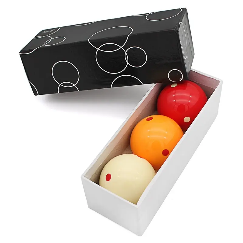 3xCarom Billiard Pool Ball COMPETITION POOL BALLS Red Spot Match 61.5mm Cue balls 2