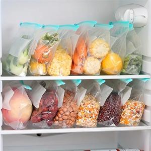 Food Storage Bag, 10/15/20pcs Ziplock Sealed Bags, Plastic Fresh-keeping Bag for Household Refrigerators, Sub-packaging Self Sealing Storage Bag, Zipper Sliding Lock Bag, for Home Kitchen, Fridge Storage Container