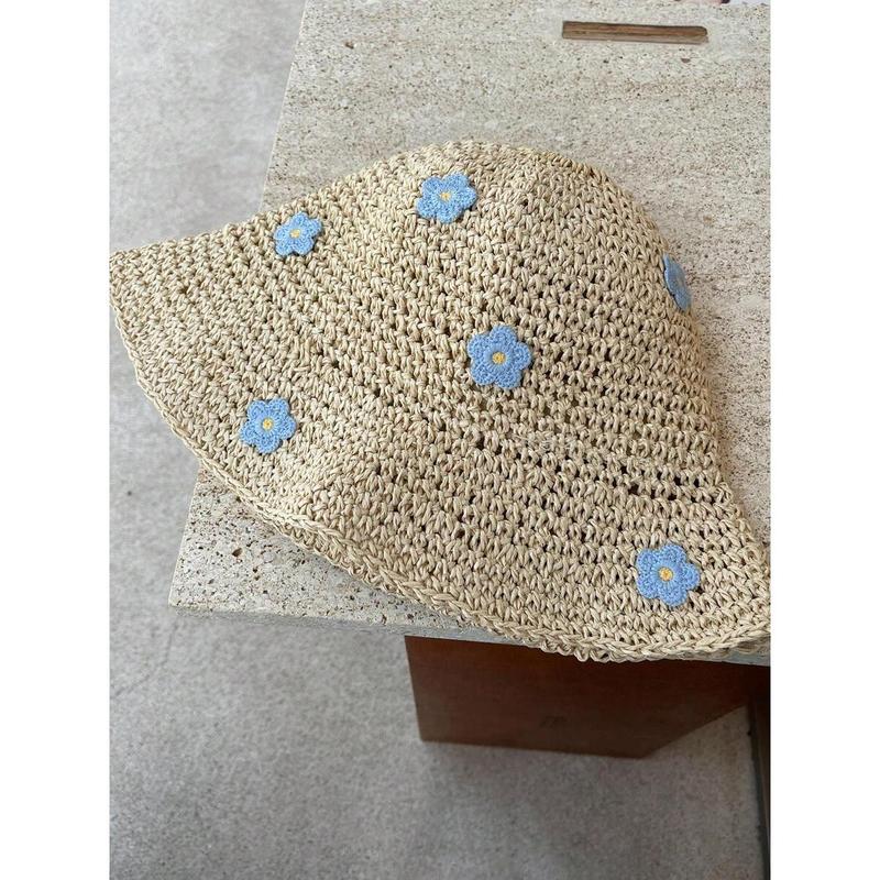 DAZY Women Flower Decor Fashion Straw Hat 7