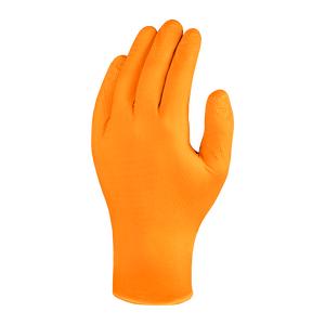 SKYTEC TX725 Tough Grip Orange Nitrile Disposable Chemical Resistant Gloves (BOX of 100)