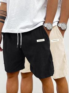 Men's Drawstring Waist Shorts, Casual Pocket Shorts for Summer, Men's Bottoms for Daily Wear