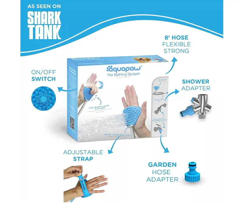 Aquapaw Pet Bathing Sprayer - Wearable Dog & Cat Shower Scrubber for Easy At-Home Pet Wash & Massage 4