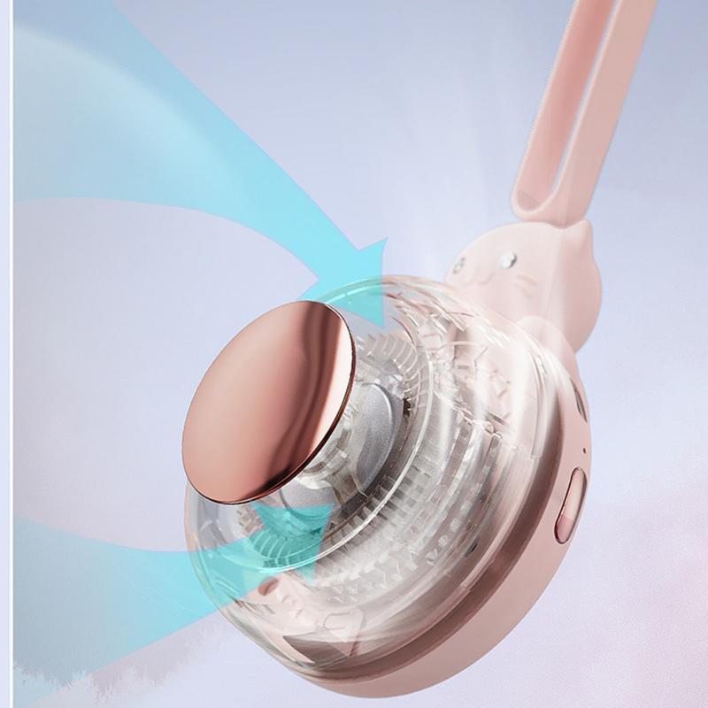 Product Introduction of Portable Silent Mini Bladeless Electric Fan, Adjustable 3-speed Suspended Waist Fan, Rechargeable Rotating Body Fan, Suitable for Outdoor 6