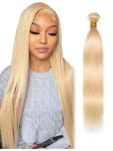 Blonde Long Straight Human Hair Extension, 100% Human Hair Bundles, Human Hair Extensions for Women