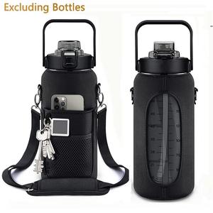 Water Bottle Sleeve, Portable Sports Water Bottle Cover With Cell Phone Holder, Bottle Holder With Strap For Outdoor (Water Bottle Not Included)