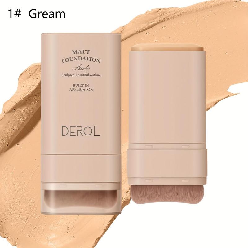 Product Introduction of Foundation Stick, Multi-Use Foundation Stick Makeup with Built-In Foundation Brush, Lightweight Buildable Medium-to-Full Coverage, Longwear Contour Stick Foundation Face Stick, Easy Coverage, Perfect for Daily Use 2