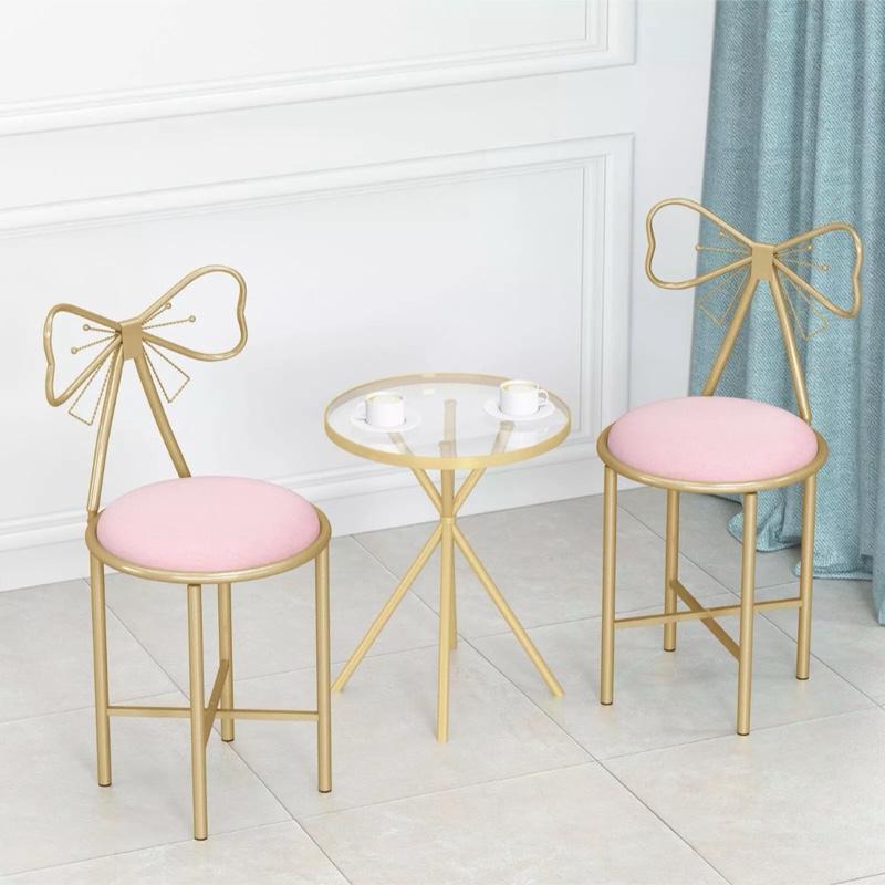 Large Velvet Chair Dressing Stool for Makeup and Vanity in Bedroom or Living Room 2