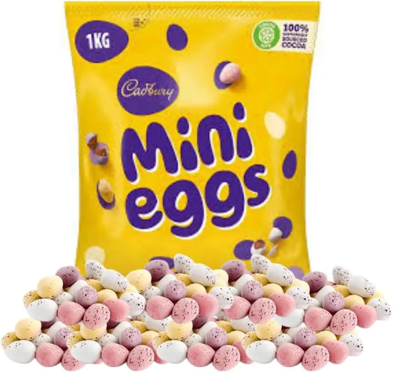 Mini Eggs 1kg Bulk Easter Egg Hunt Pack – Chocolate Gift for Kids, Men, Women & Family Snack Milk 0