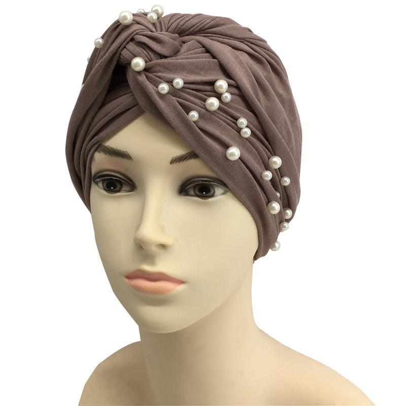 Women's Cotton Jersey Turban Hat, Embellished Turban Hijab, Muslim Women's Turban 4