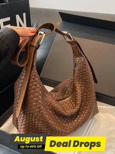 Women's Elegant Braid Design Crossbody Bag, Fashion Crossbody Bag for Women, Solid Color Work Bag, Fashionable Shoulder Bag for Work & Daily Used, Casual Trendy Versatile High-quality Daily Commuting Chic Crossbody Purse