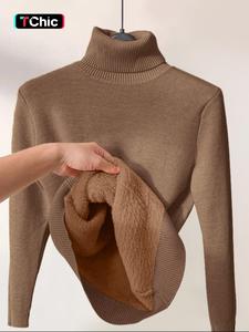 Women's Drop Shoulder Turtle Neck Thermal Lined Sweater, Casual Warm Long Sleeve Winter Jumper for Daily Wear, Jumpers for Women, Women Knit Top, Cozy Knitwear for Women, Outfits To Hide Tummy Uk, Mam Jumper, Going Out Tops, Womenswear