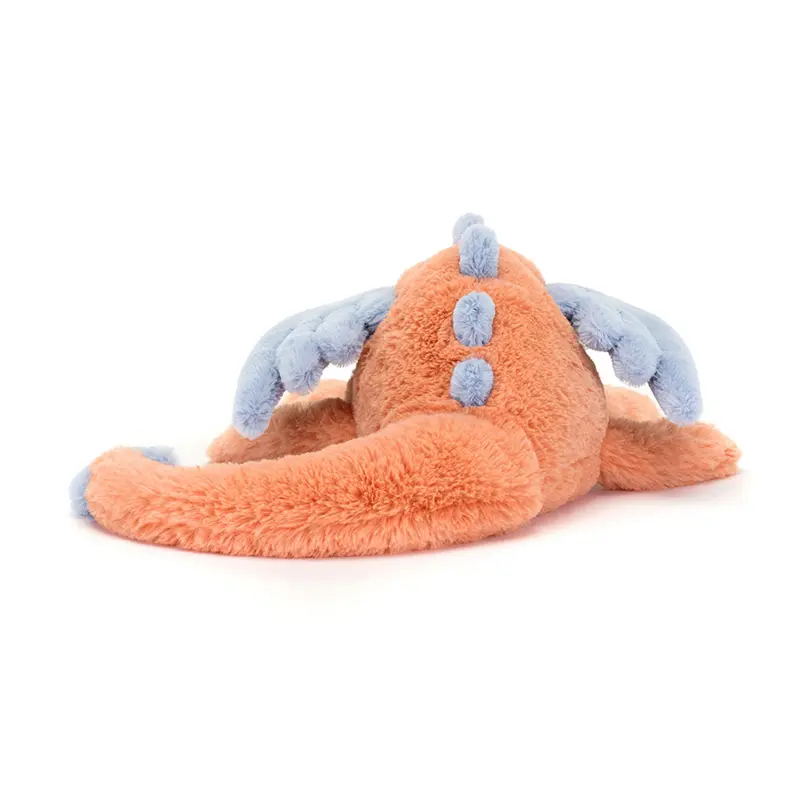 Jellycat Orange Dragon Plush, Soft and Cuddly Dragon for All Ages , Perfect Christmas Gift, Cute Collectible Plush for Teens and Adults, Keychain 3