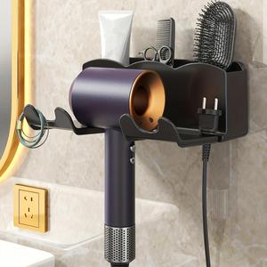 Bathroom Suction Cup Hair Dryer Storage Rack, Punch Free Hair Dryer Holder, Toilet Hair Dryer Storage Rack, Bathroom Supplies