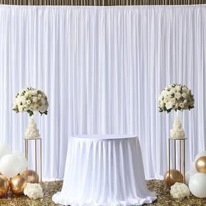 Elegant Wedding Backdrop, Wedding Arch Backdrop, Solid Color Wrinkle-free Polyester Backdrop, Wedding Decoration Supplies for Party, Birthday, Baby Shower, Banners