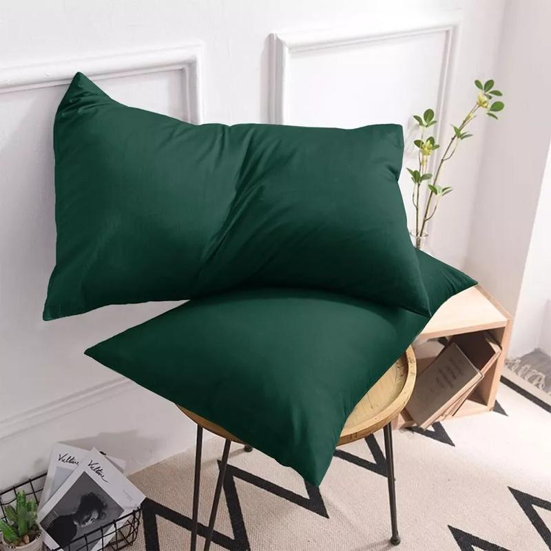 4 Piece Luxury Fine Cotton Housewife Pillowcases - Skin & Hair-Friendly Design, Envelope Closure 4