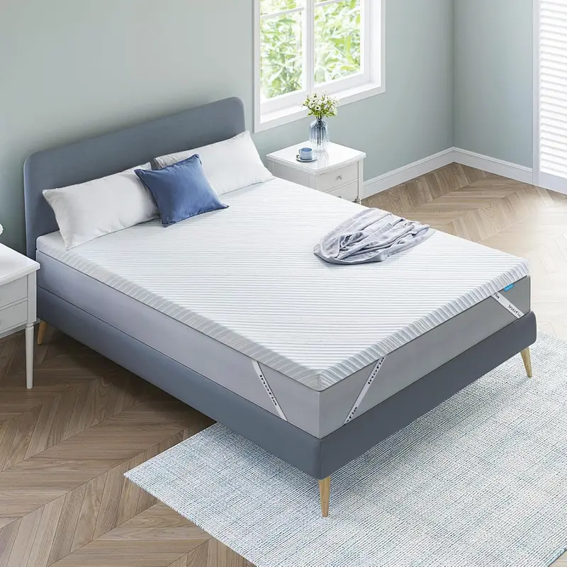 Double Mattress Topper Gel Memory Foam, 5CM Dual Layer with Breathable Cover, Washable & Removeable, 2-in-1 Mattress Topper Soft Comfort, GELEX Cooling for Rest Easy, 100 Night Home Trial 6