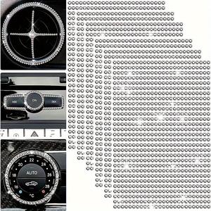 Car DIY Rhinestone Sticker, Self Adhesive Rhinestone Sticker, Shiny Rhinestone Decorative Sticker for Car Interior, Car Accessories