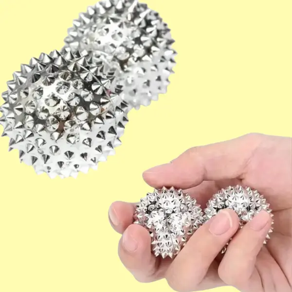 Spiky magnetic balls - hand massage ball with spike stress reliever sensory fidget ball