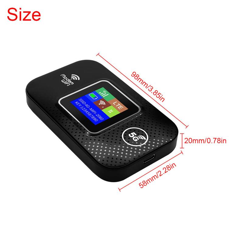 Unlocked 4G LTE LCD Portable Mobile Broadband Wireless WiFi Router MiFi Hotspot 8