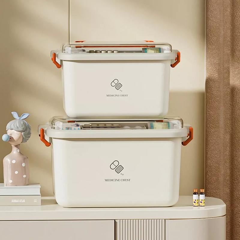 Portable Large-Capacity Medicine Storage Box – First Aid Organizer for Tablets, Pills, Bandages & Medical Supplies | Secure Locking Lid, Travel-Friendly Design for Home, Office or Car Use 3