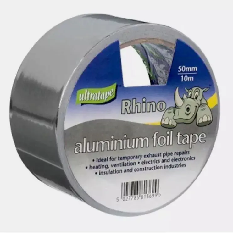 Aluminium Foil Tape Rolls 50/100mm x 10/45m Silver Self Adhesive Heat Insulation