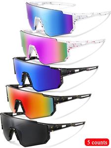 Unisex Sporty Cycling Sunglasses, Outdoor Sports Sunglasses, Trendy Sunglasses for Everyday Use, Fashion Accessories for Outdoor Activities, Outdoor Sports Eyewear