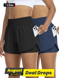 Women's Solid Color High Waist Gym Shorts, Casual Comfy Breathable Shorts for Yoga Gym Workout Running, Ladies Summer Bottoms, Activewear, Swim Trunks, Swimwear Shorts, Swimmingtrunks