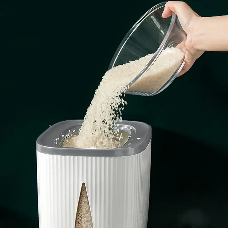 10KG Large Kitchen Rice Dispenser Container Cereal Box Dry Food Grain Storage 4