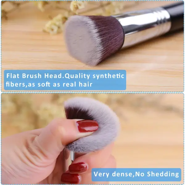 Flat Top Kabuki Foundation Makeup Brush – Perfect for Blending Liquid, Cream, Concealer, Powder & Flawless Cosmetic Application makeup brush 2
