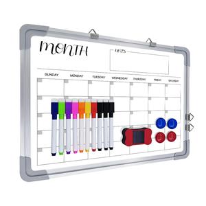 Monthly Calendar Dry Erase Whiteboard, 1 Set Including 1 Count Hanging Double-sided Magnetic Dry Erase Board with Pen & Eraser, Portable Board for Drawing, Kitchen, Planning, Memo, Home, Office