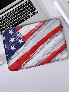 A notebook bag with national flag pattern printing, soft notebook case, suitable for notebook computers, notebook computer case, tablet computer case, notebook computer zipper storage bag