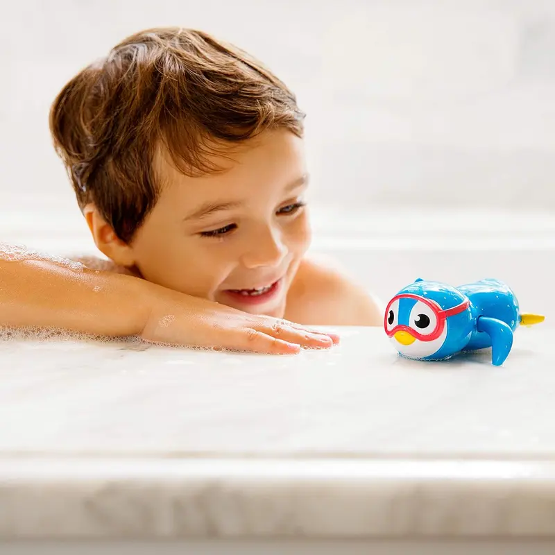 Wind Up Swimming Penguin Scuba Buddy Bath Toy | Fun & Interactive Bath Toys for Children and Toddlers | Baby Essentials | Penguin 1