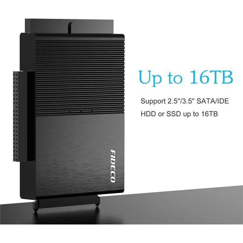 IDE and SATA Adapter, USB 3.0 Hard Drive Adapter, External SATA and IDE Converter for 2.5 and 3.5 inches HDD or SSD, CD-ROM, CD-RW, DVD-RW Drives 0