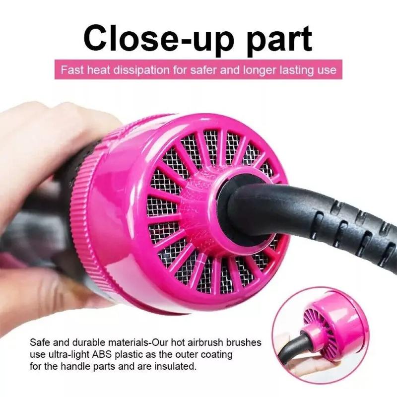 3IN1 Hot Air Brush Electric Hair Dryer Straightener Curler Styler Comb Volumizer with Ceramic Heating Technology 6