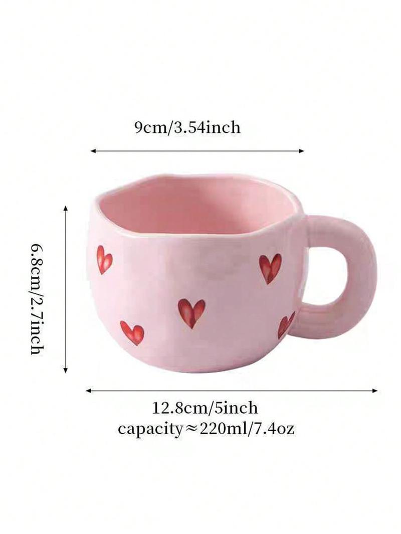 Product Introduction of 2025 New cute girls cupCreative Heart-Shaped Ceramic Cup, High Quality Household Water Cup, Cute Office Coffee Mug, Suitable For CouplesGood gift choice Drinkware Tumbler 11