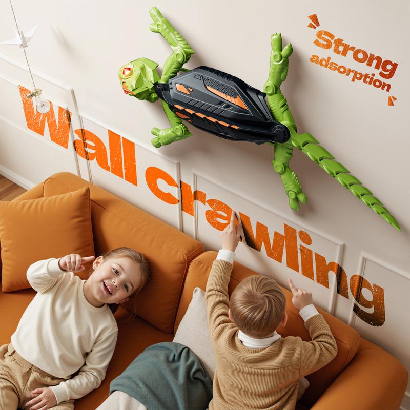 Wall-climbing gecko, remote control toy, electric lizard toy with LED ...