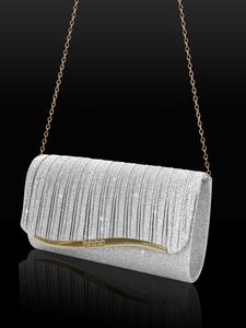 Women's Elegant Glitter Evening Bag, Exquisite Chain Strap Clutch Bag with Hidden Card Pocket, Trendy Versatile Box Bag for Party Decoration