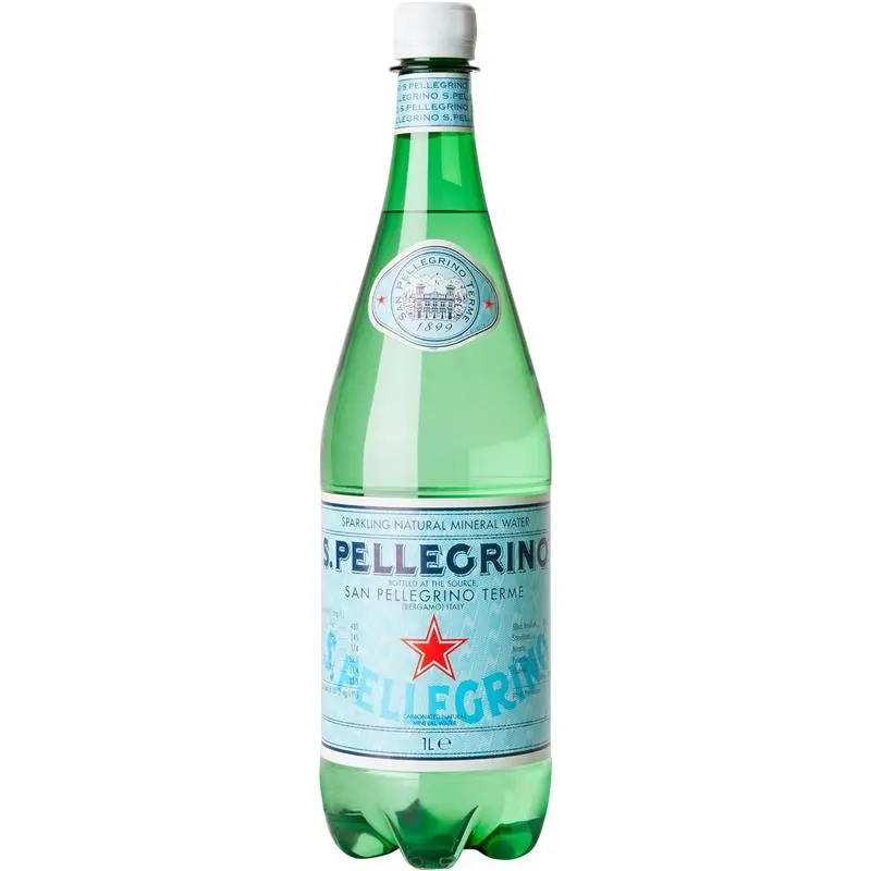 San Pellegrino Sparkling Natural Mineral Water 6x1L Bottles - Refreshing & Energizing Drink 1