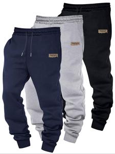 Men's Letter Drawstring Waist Sweatpants, Casual Comfy Loose Jogger Pants for Fall & Winter, Men's Trousers for Daily Wear