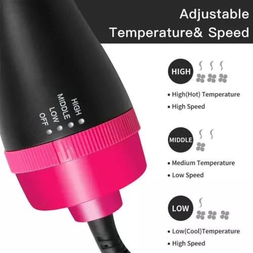 3IN1 Hot Air Brush Electric Hair Dryer Straightener Curler Styler Comb Volumizer with Ceramic Heating Technology 7