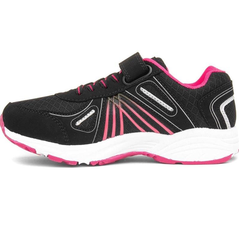XL Yukon Kids Black & Pink Easy Fasten Trainer 2