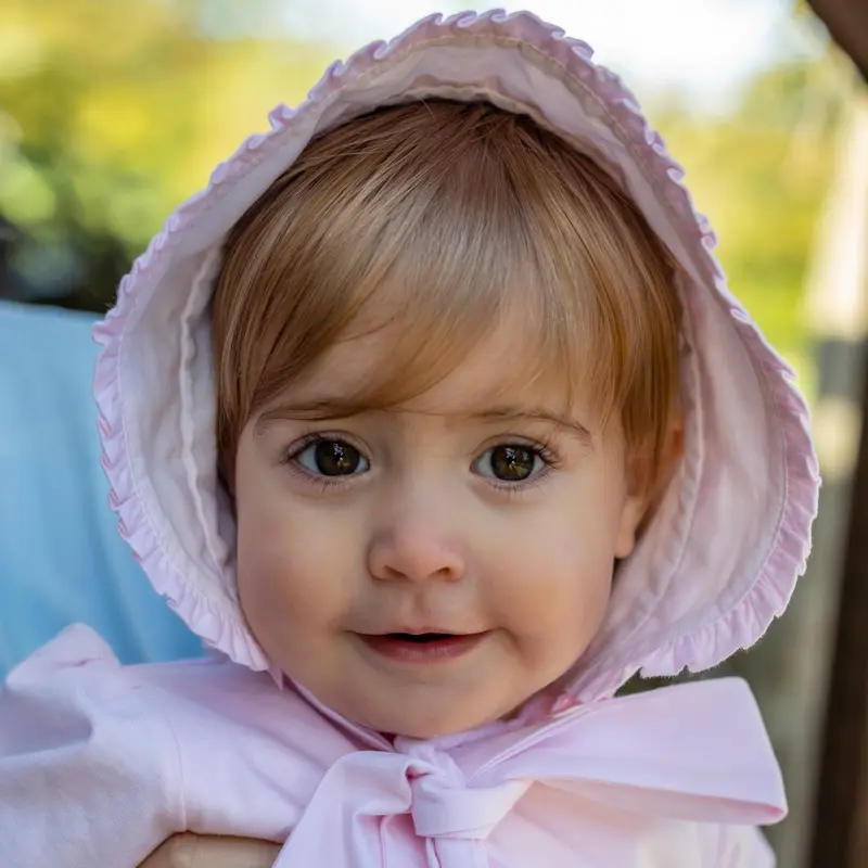 Traditional Baby Girls Bonnet Premium Babywear Pink Baby Girls Hat SALE 3
